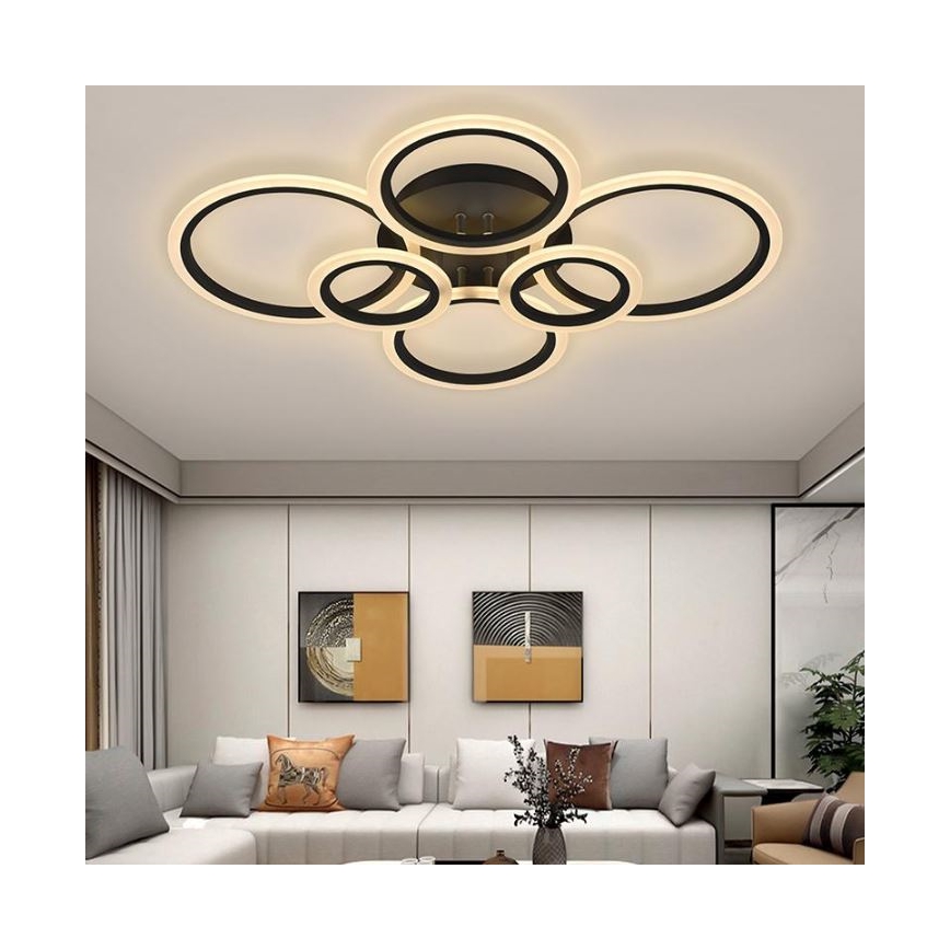 LED Aptumšojama virsapmetuma lustra LED/85W/230V 3000-6500K + tālvadības pults