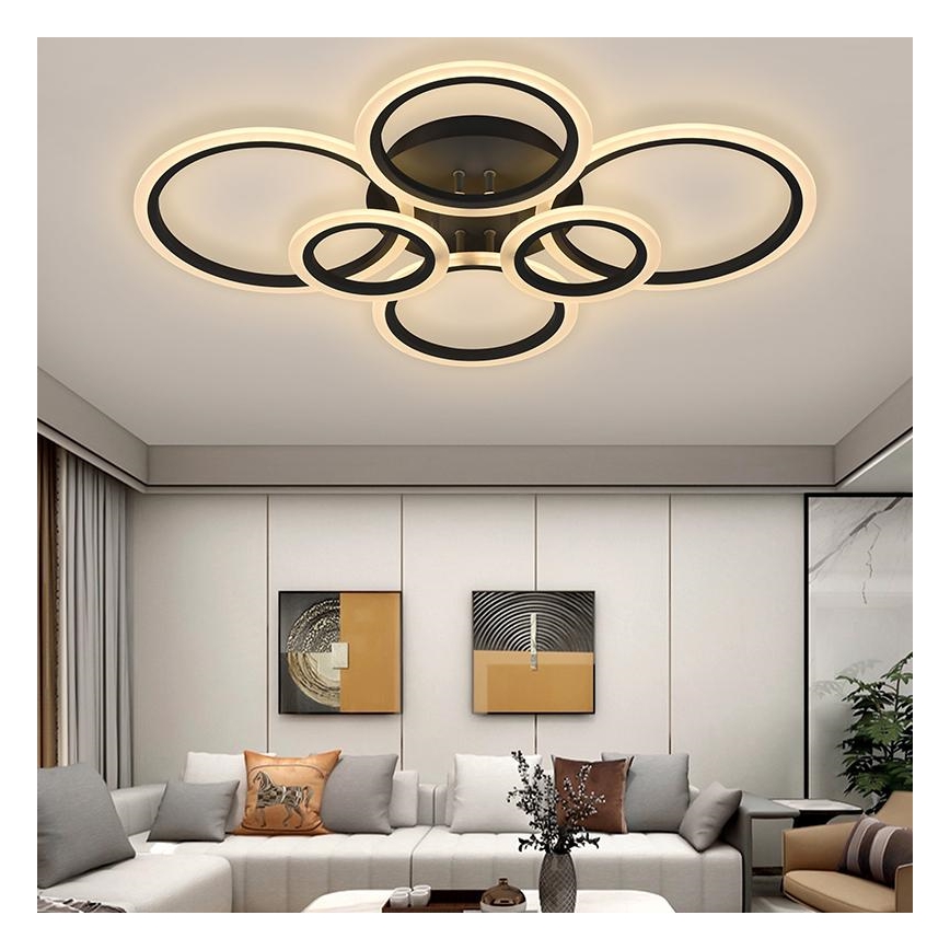 LED Aptumšojama virsapmetuma lustra LED/85W/230V 3000-6500K + tālvadības pults