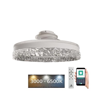 LED Aptumšojama virsapmetuma lustra LED/86W/230V 3000-6500K balta + tālvadības pults