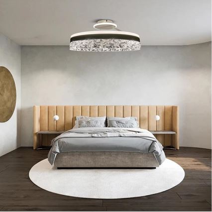 LED Aptumšojama virsapmetuma lustra LED/86W/230V 3000-6500K balta + tālvadības pults