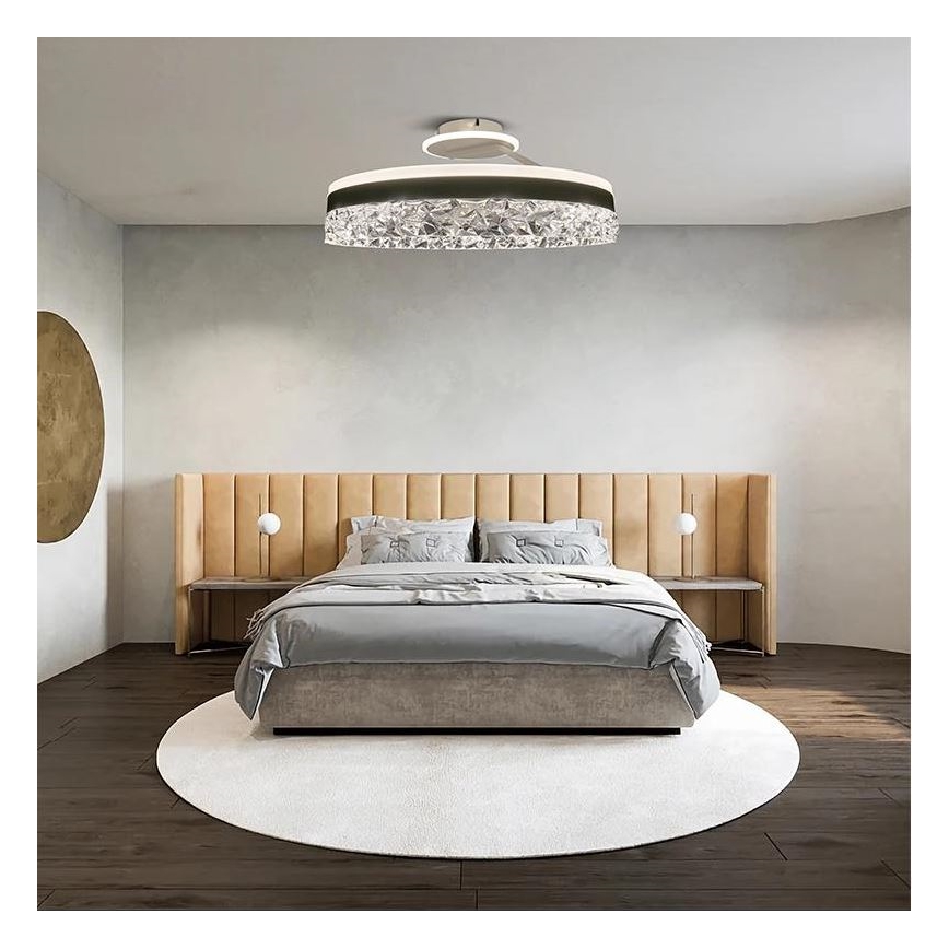 LED Aptumšojama virsapmetuma lustra LED/86W/230V 3000-6500K balta + tālvadības pults