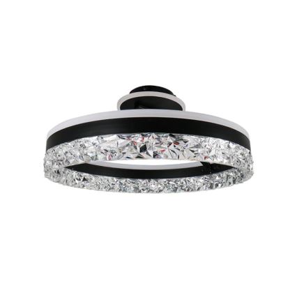 LED Aptumšojama virsapmetuma lustra LED/86W/230V 3000-6500K melna + tālvadības pults