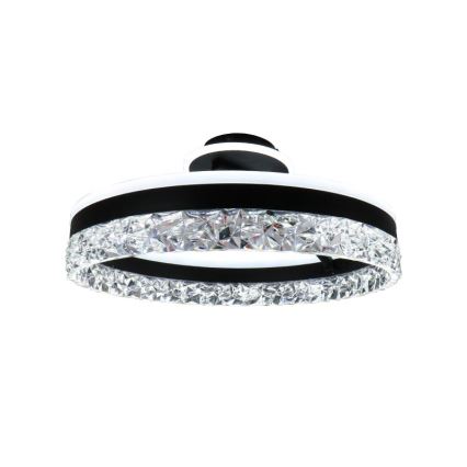LED Aptumšojama virsapmetuma lustra LED/86W/230V 3000-6500K melna + tālvadības pults