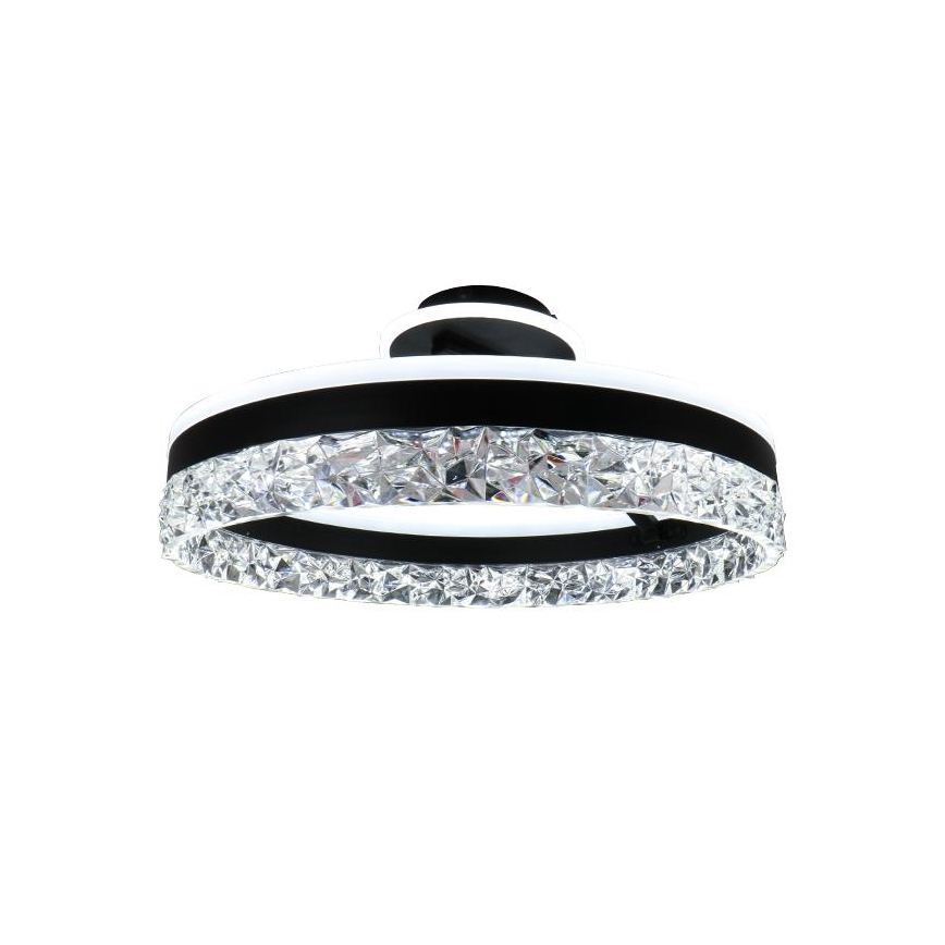 LED Aptumšojama virsapmetuma lustra LED/86W/230V 3000-6500K melna + tālvadības pults
