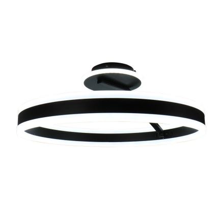 LED Aptumšojama virsapmetuma lustra LED/86W/230V 3000-6500K melna + tālvadības pults