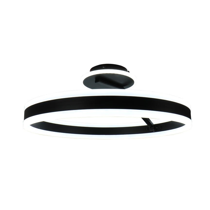 LED Aptumšojama virsapmetuma lustra LED/86W/230V 3000-6500K melna + tālvadības pults