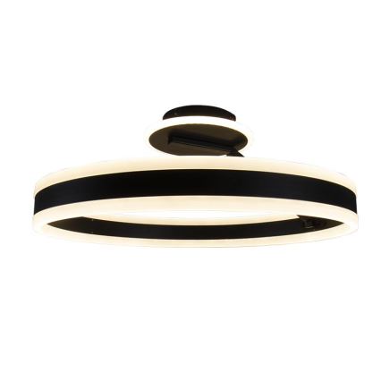 LED Aptumšojama virsapmetuma lustra LED/86W/230V 3000-6500K melna + tālvadības pults