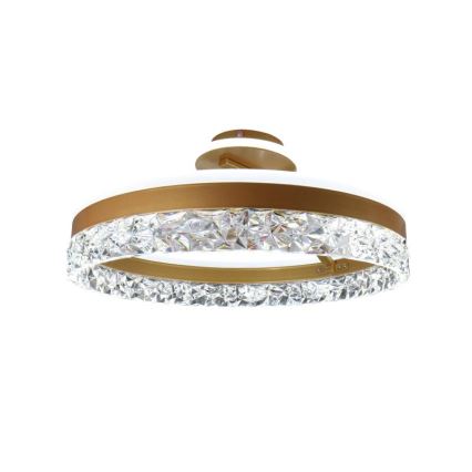 LED Aptumšojama virsapmetuma lustra LED/86W/230V 3000-6500K zelta + tālvadības pults