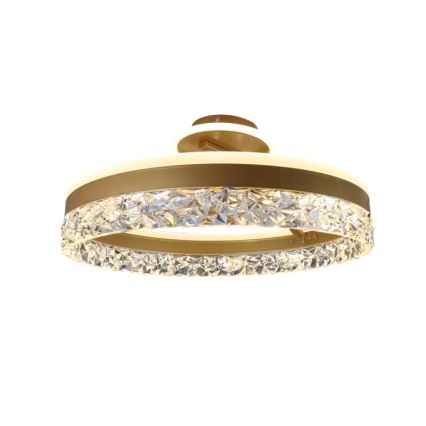 LED Aptumšojama virsapmetuma lustra LED/86W/230V 3000-6500K zelta + tālvadības pults