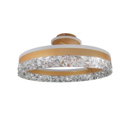 LED Aptumšojama virsapmetuma lustra LED/86W/230V 3000-6500K zelta + tālvadības pults