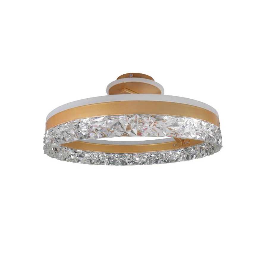 LED Aptumšojama virsapmetuma lustra LED/86W/230V 3000-6500K zelta + tālvadības pults