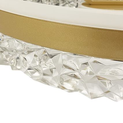 LED Aptumšojama virsapmetuma lustra LED/86W/230V 3000-6500K zelta + tālvadības pults