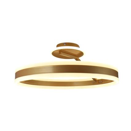 LED Aptumšojama virsapmetuma lustra LED/86W/230V 3000-6500K zelta + tālvadības pults