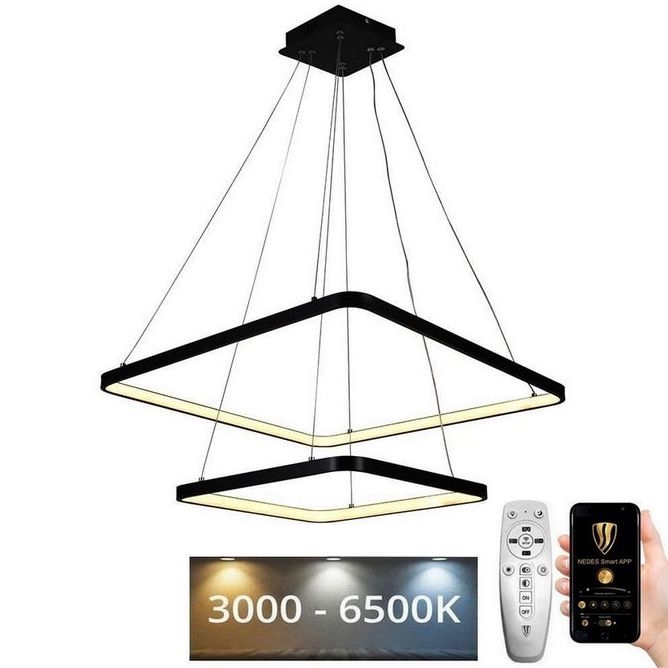 LED Aptumšojama virsapmetuma lustra LED/90W/230V 3000-6500K + tālvadības pults