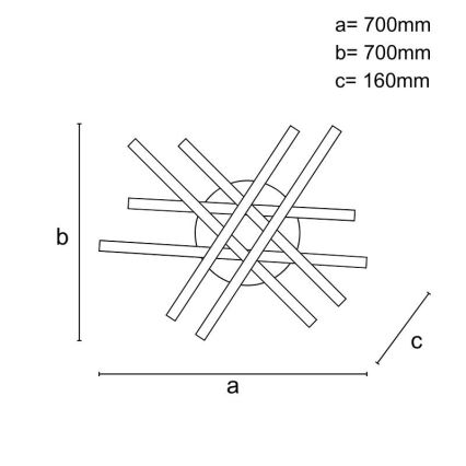LED Aptumšojama virsapmetuma lustra LED/90W/230V 3000-6500K + tālvadības pults