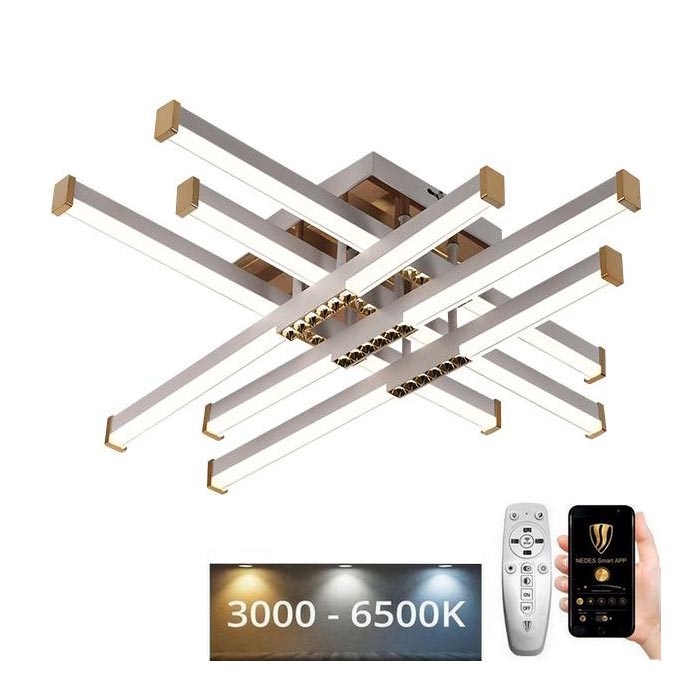 LED Aptumšojama virsapmetuma lustra LED/90W/230V 3000-6500K + tālvadības pults
