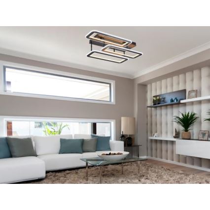 LED Aptumšojama virsapmetuma lustra LED/90W/230V 3000-6500K + tālvadības pults