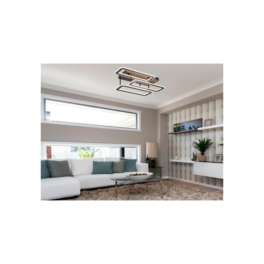 LED Aptumšojama virsapmetuma lustra LED/90W/230V 3000-6500K + tālvadības pults