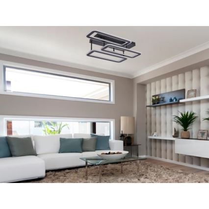 LED Aptumšojama virsapmetuma lustra LED/90W/230V 3000-6500K + tālvadības pults