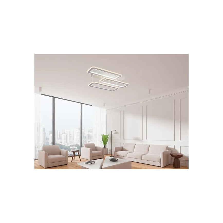 LED Aptumšojama virsapmetuma lustra LED/90W/230V 3000-6500K + tālvadības pults