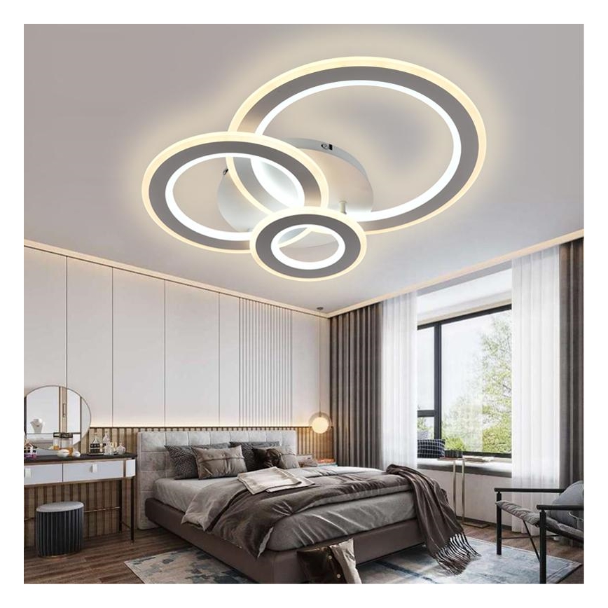 LED Aptumšojama virsapmetuma lustra LED/90W/230V 3000-6500K + tālvadības pults
