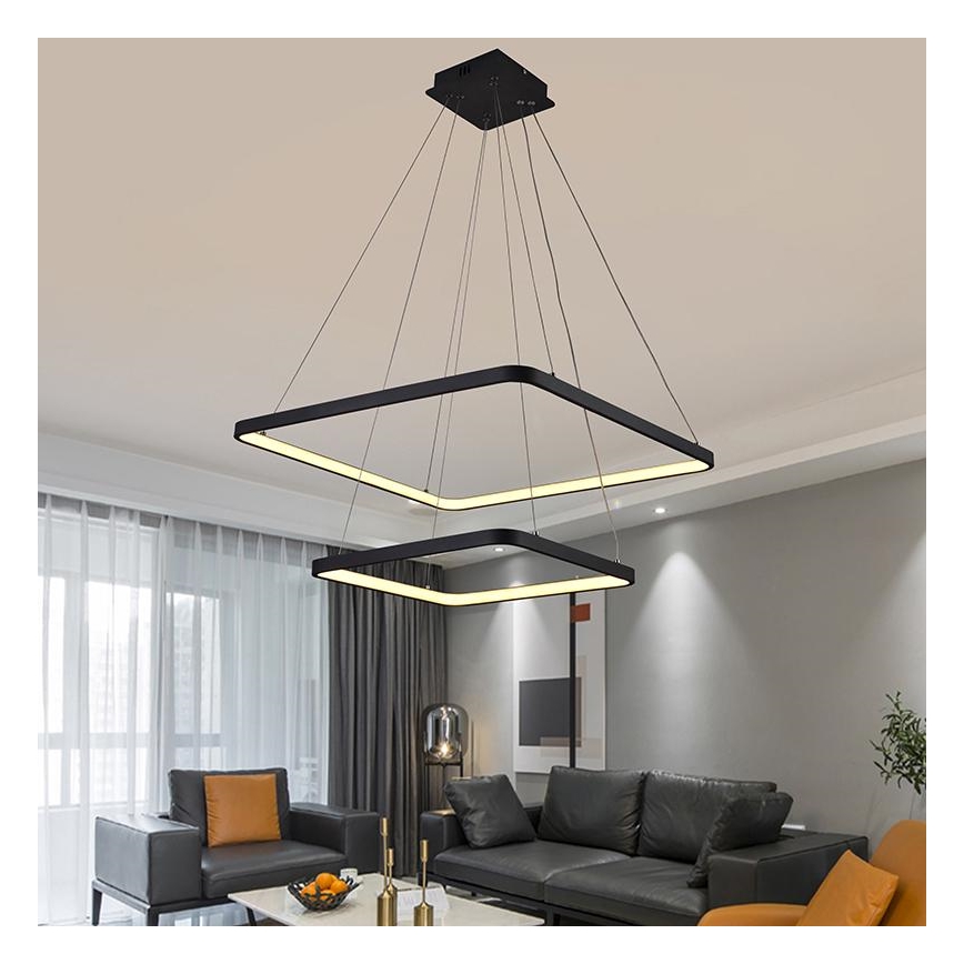LED Aptumšojama virsapmetuma lustra LED/90W/230V 3000-6500K + tālvadības pults