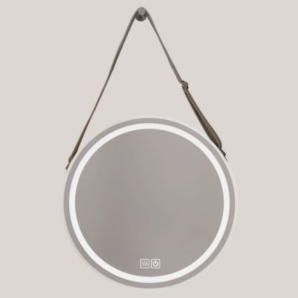 LED Aptumšojams apsildāms vannas istabas spogulis ar fona apgaismojumu LED/20W/230V 4000K IP44