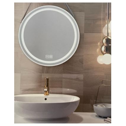 LED Aptumšojams apsildāms vannas istabas spogulis ar fona apgaismojumu LED/20W/230V 4000K IP44