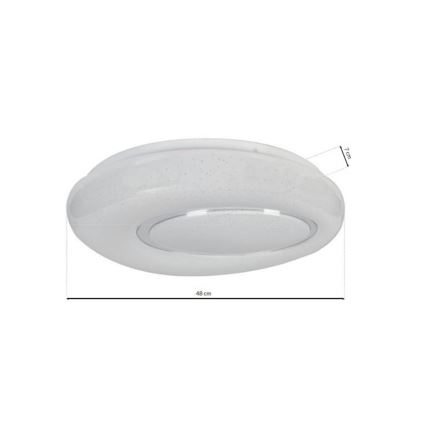 LED Aptumšojams griestu gaismeklis BONO LED/52W/230V + tālvadības pults