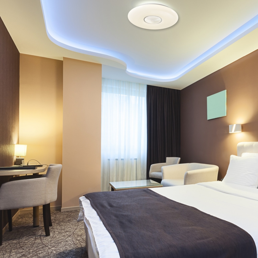 LED aptumšojams griestu gaismeklis DIAMOND LED/120W/230V 3000-6500K + Tālvadības pults