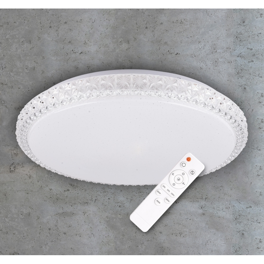 LED Aptumšojams griestu gaismeklis IRINA LED/48W/230V ar tālvadības pulti