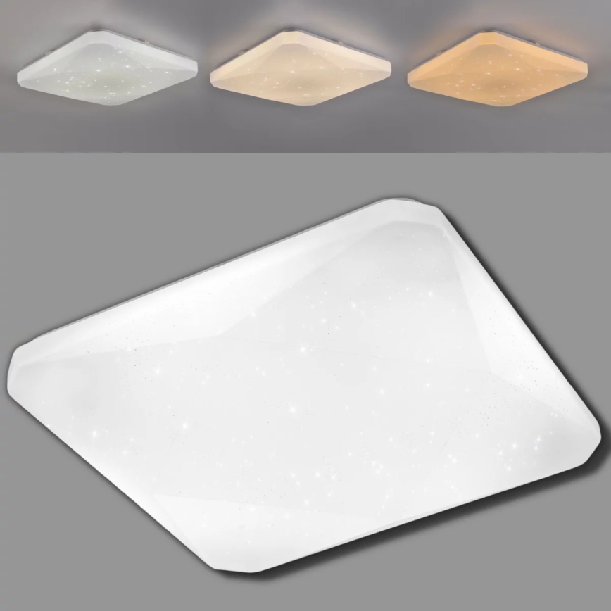 LED Aptumšojams griestu gaismeklis  KASTOR ar tālvadības pulti LED/72W/230V