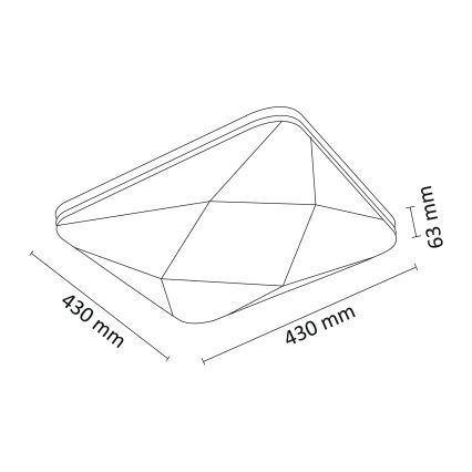 LED Aptumšojams griestu gaismeklis  KASTOR ar tālvadības pulti LED/72W/230V