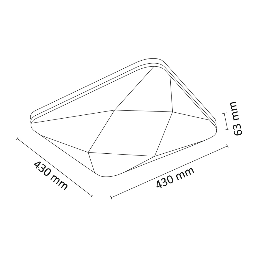 LED Aptumšojams griestu gaismeklis  KASTOR ar tālvadības pulti LED/72W/230V