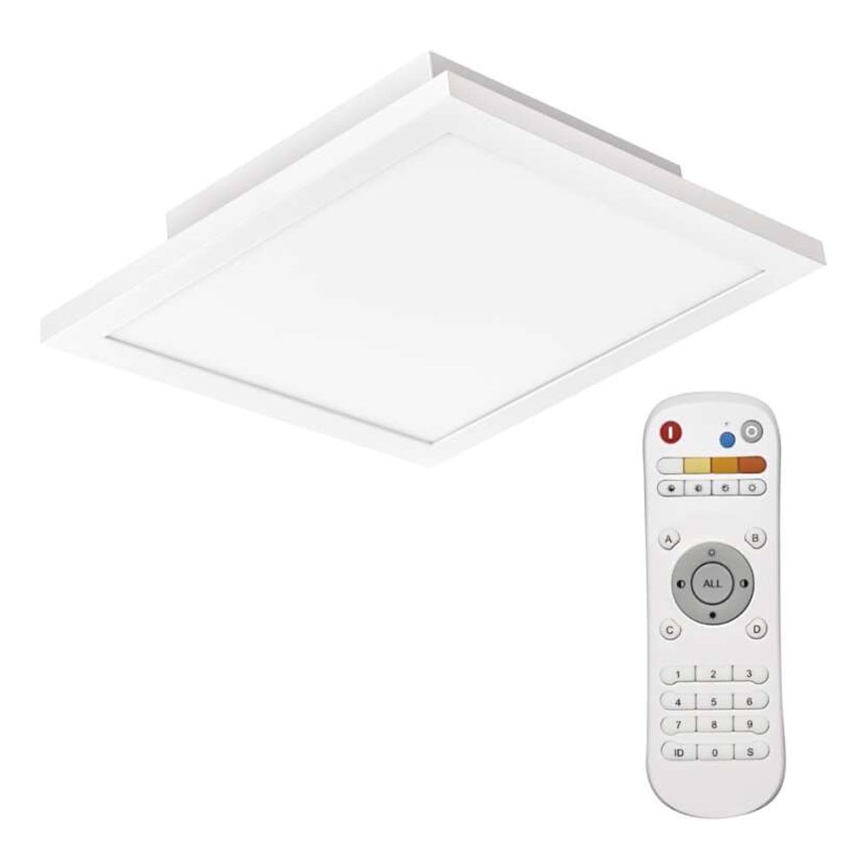 LED Aptumšojams griestu gaismeklis LED/20W/230V + tālvadības pults kvadrātveida 2700K-6000K