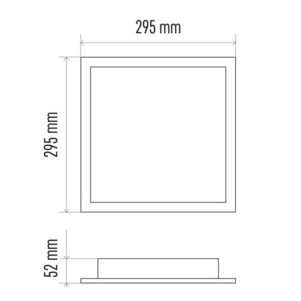 LED Aptumšojams griestu gaismeklis LED/20W/230V + tālvadības pults kvadrātveida 2700K-6000K