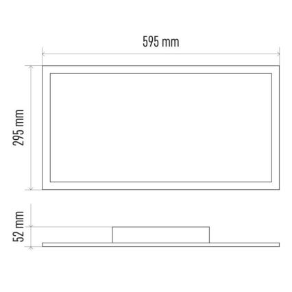 LED Aptumšojams griestu gaismeklis LED/25W/230V + tālvadības pults taisnstūra 2700K-6000K