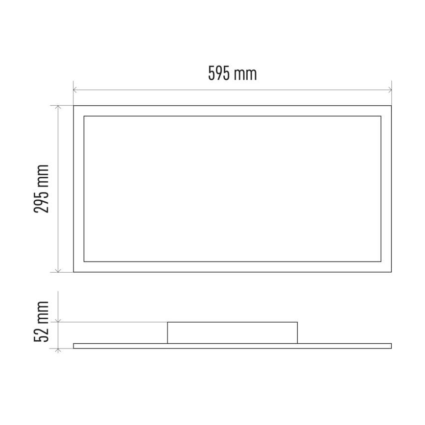 LED Aptumšojams griestu gaismeklis LED/25W/230V + tālvadības pults taisnstūra 2700K-6000K