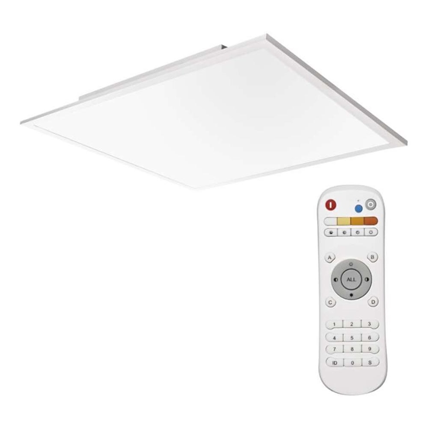 LED Aptumšojams griestu gaismeklis LED/40W/230V + tālvadības pults kvadrātveida 2700K-6000K