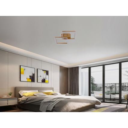 LED aptumšojams griestu gaismeklis LED/80W/230V 3000-6500K + tālvadības pults