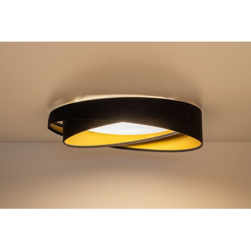 LED regulējams griestu gaismeklis SMART GALAXY MODERN LED/24W/230V 3000-6500K Ø 55 cm melns/zelts + tālvadības pults