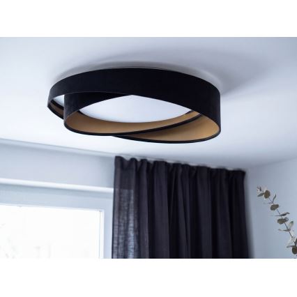 LED regulējams griestu gaismeklis SMART GALAXY MODERN LED/24W/230V 3000-6500K Ø 55 cm melns/zelts + tālvadības pults