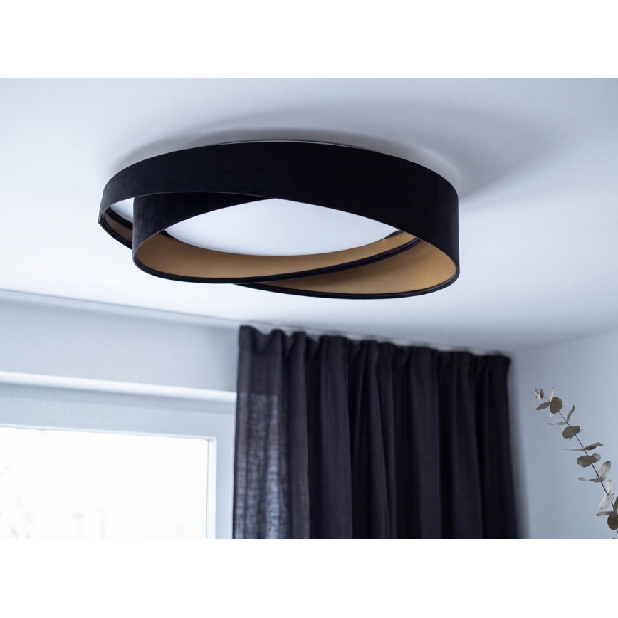 LED regulējams griestu gaismeklis SMART GALAXY MODERN LED/24W/230V 3000-6500K Ø 55 cm melns/zelts + tālvadības pults