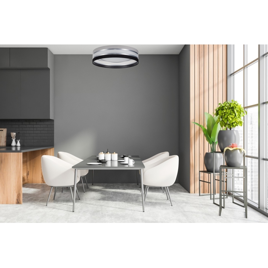 LED Aptumšojams griestu gaismeklis SMART CORAL LED/24W/230V melns/pelēks + tālvadības pults