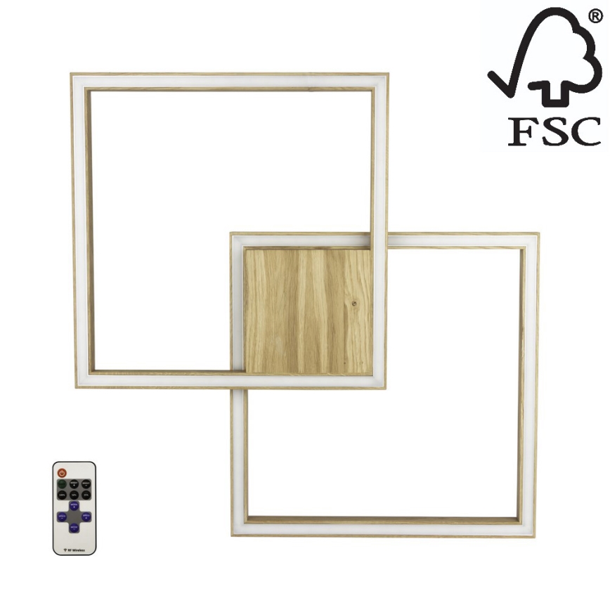 LED Aptumšojams griestu lampa RAMME LED/48W/230V + TP matēts ozolkoks