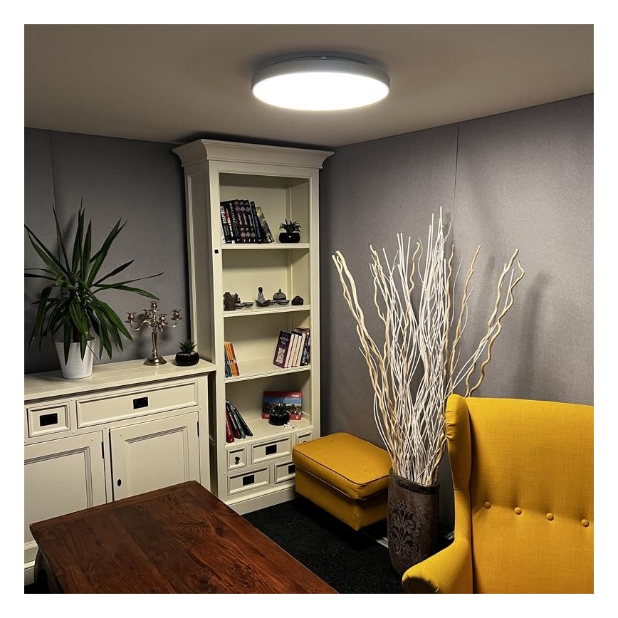 LED Aptumšojams grietu gaismeklis LED/48W/230V 2700-6500K Wi-Fi Tuya + tālvadības pults