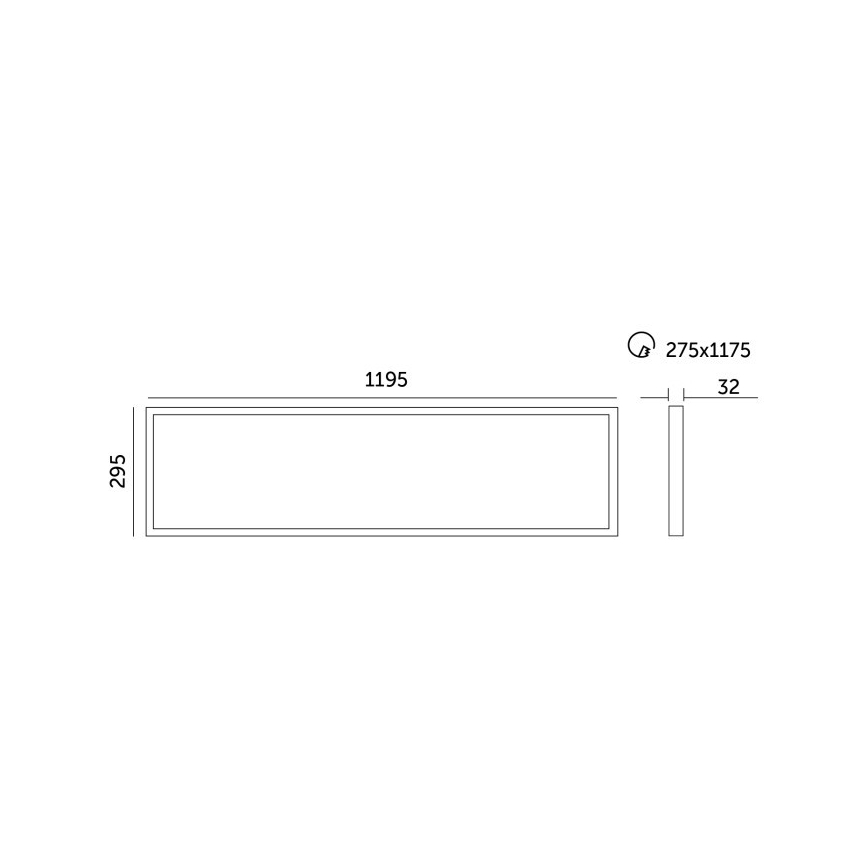 LED Aptumšojams iegremdējams panelis CAPRI LED/25/36/40W/230V 3000/4000/5700K IP44 30x120 cm