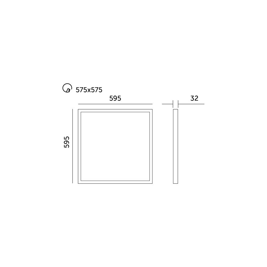 LED Aptumšojams iegremdējams panelis CAPRI LED/25/36/40W/230V 3000/4000/5700K UGR&lt;19 IP44 60x60 cm