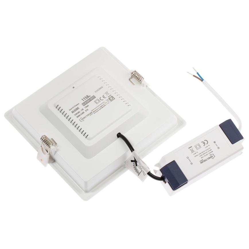 LED Aptumšojams iegremējams gaismeklis ALGINE LED/12W/230V Wi-Fi Tuya kvadrātveida