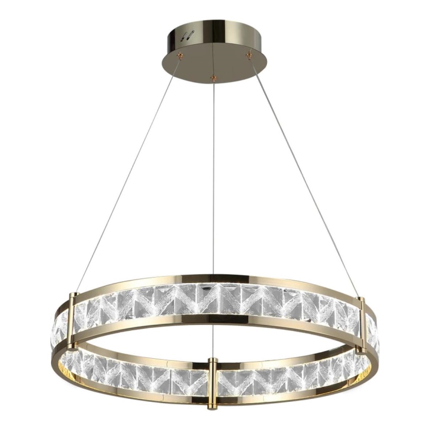 LED aptumšojams kristāla lustrs uz troses ENRIQUE LED/40W//230V 3000-6000K Ø 60 cm + tālvadības pults